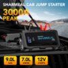 12V Battery Jump Starter (2) 12V Battery Jump Starter Pack Portable Power Bank 20000mAh