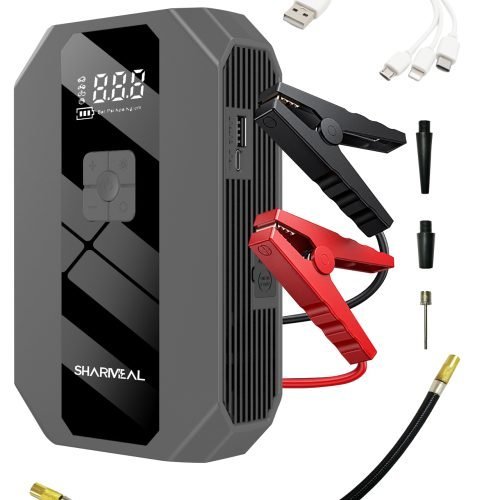 TM16E 标配1 Emergency Tool Multi-function Battery Portable 12V Car Jump Starter with Air Compressor