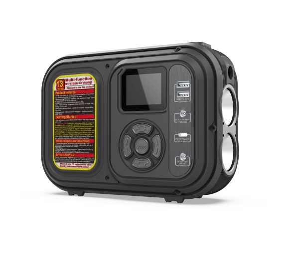 大电源1 5-in-1 OEM Car Jumper Booster Multi-Function 12v Auto Power Bank 3000a Jump Starter With Air Compressor Digital