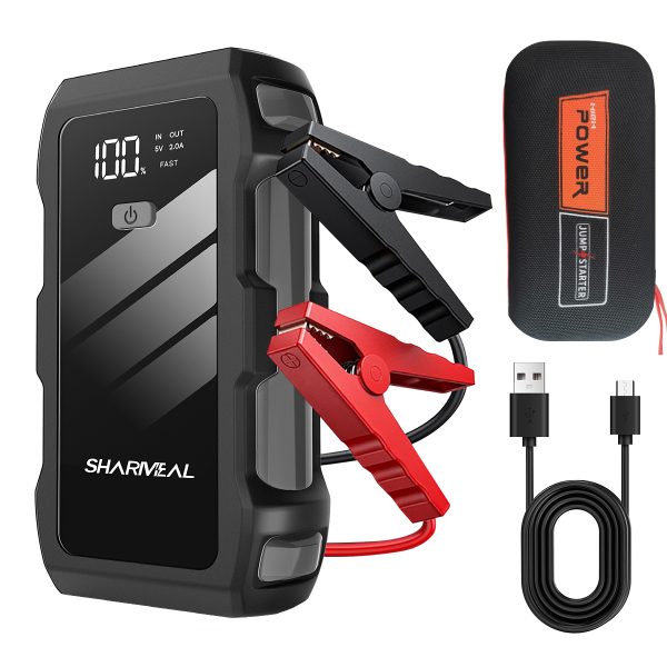 12V Jump Starter Battery Pack Portable Battery Jump Starter 20000mAh Power Bank Jumper Cables