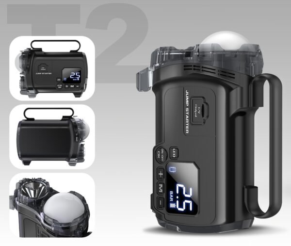 T2 Jump Starter Portable All-in-one Car Jump Starter and Tyre Compressor Power Bank Battery Booster
