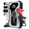 Compact 12V battery jump starter with Tire Inflator and Built-in Air Compressor for Quick Use