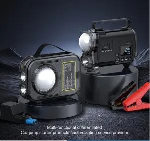 Lithium-ion car jump starter ready for use How to connect a car jump starter to a vehicle