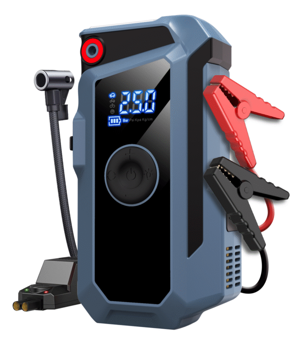 Jump start a car with Sharmeal new Car jump starter 3000A with Air Compressor All-in-One