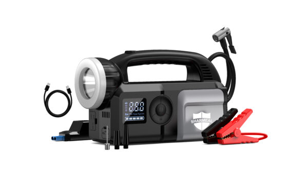 Digital Display with LED Light Power Bank Jump Starter with Air Inflator