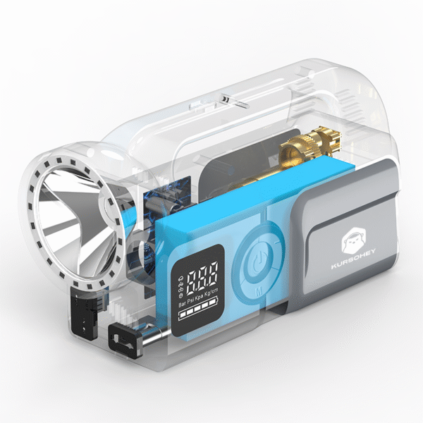 Digital Display with LED Light Power Bank Jump Starter with Air Inflator