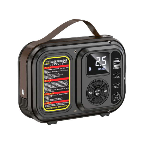 PD 45W All-in-one 12V Car Jump Starter and Tyre Compressor Power Bank Jump Starter