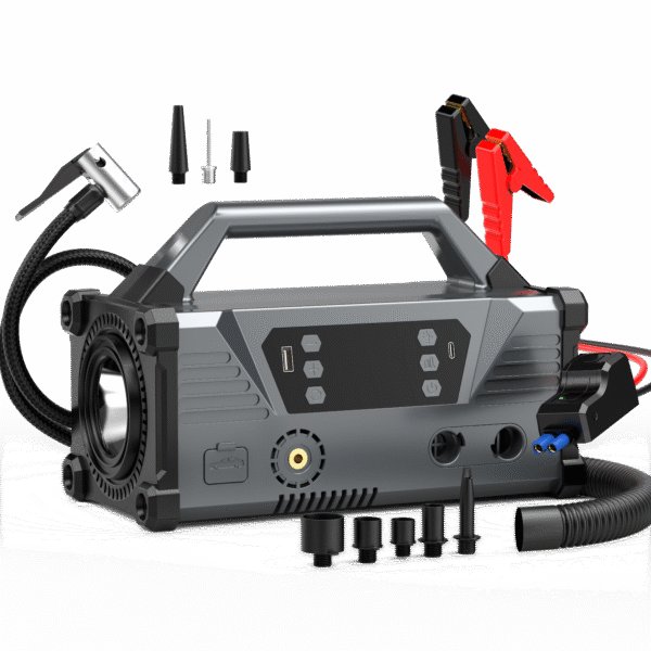Sharmeal GL995 5-in-1 Jump Starter with Air Inflator, Air blower, 150PSI Portable Car Battery Jump Starter (9L Gas/8L Diesel)