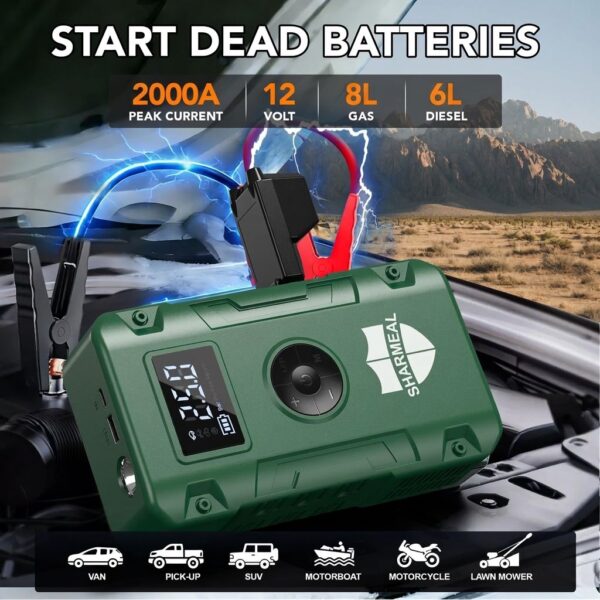 Car Jump Starter Power Bank With Air Pump