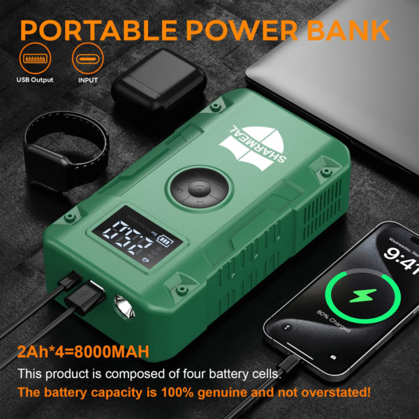Car Jump Starter Power Bank With Air Pump