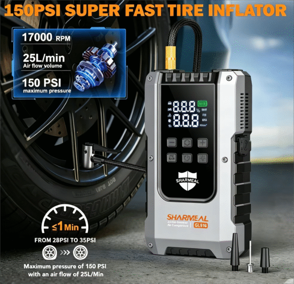 Jump Starter With Air Pump