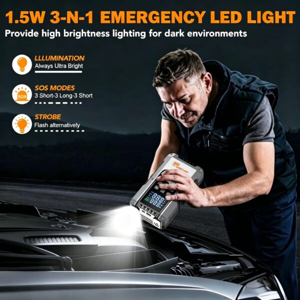 Jump Starter With LED Lighting