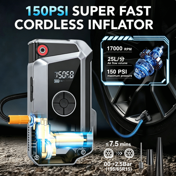 Car Jump Starter Power Bank With Air Pump