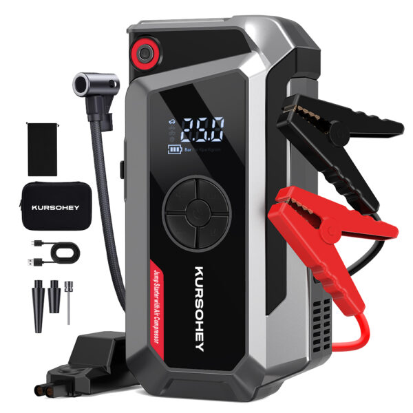 Car Jump Starter Power Bank With Air Pump